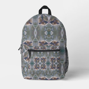 Symmetrical Shapes Cubes Printed Backpack