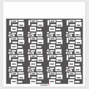 Symmetrical white geometric design with crisp, cle