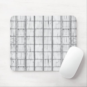 Symmetrical Whitewashed Wood Pattern Mouse Pad