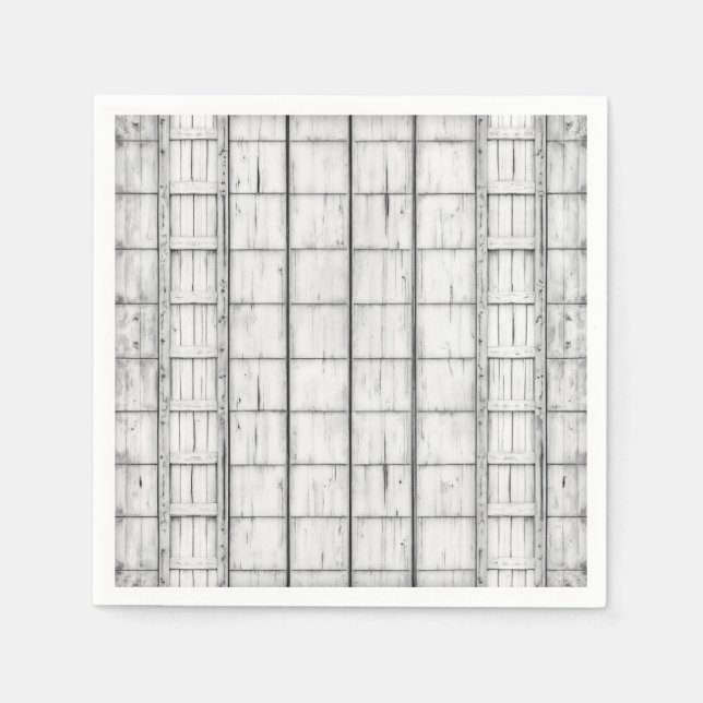 Symmetrical Whitewashed Wood Pattern Napkin (Front)