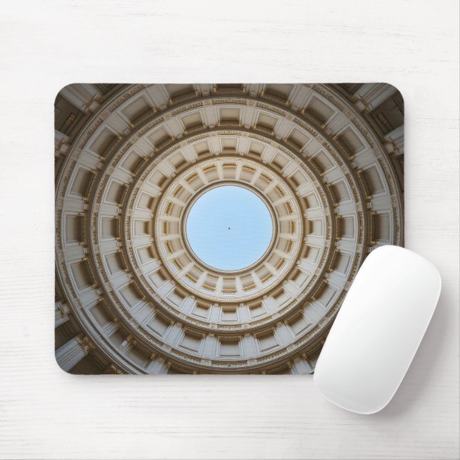 Symmetrical Worm's-Eye View of a Grand Dome Mouse Pad (With Mouse)