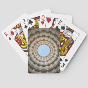 Symmetrical Worm's-Eye View of a Grand Dome Playing Cards