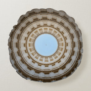 Symmetrical Worm's-Eye View of a Grand Dome Round Pillow
