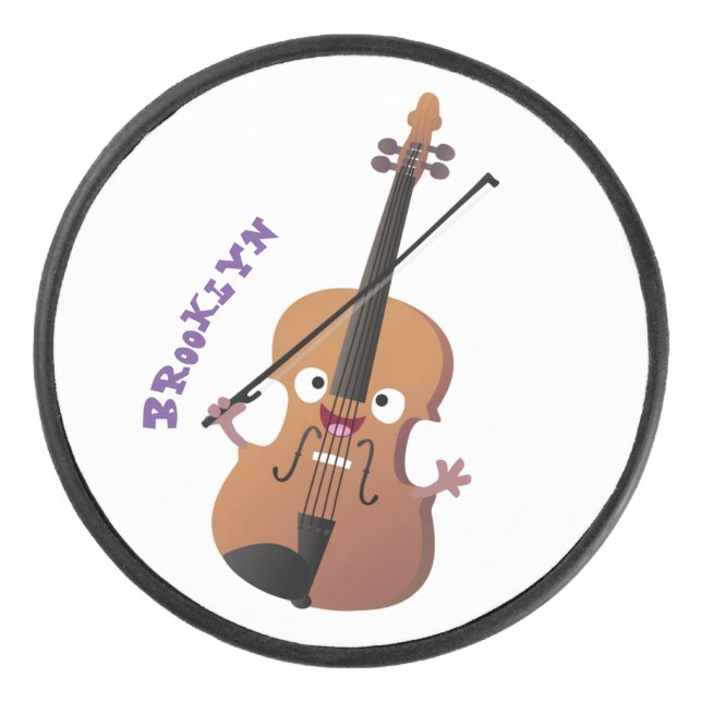 Sympa drôle violon personnage de dessin animé (Devant)