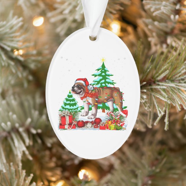Sympa Français Bulldog Noël Noël Noël Noël Pet Lov (Arbre)