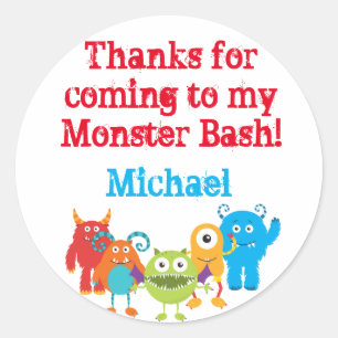 Sympa Monster Party Favoriser Stickers