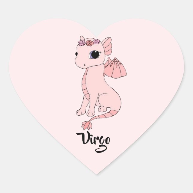 Sympa Virgo Dragon design zodiac sticker (Devant)