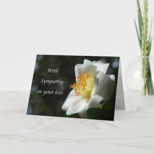 "Sympathie à la Camellia Blanche." Carte de voeux