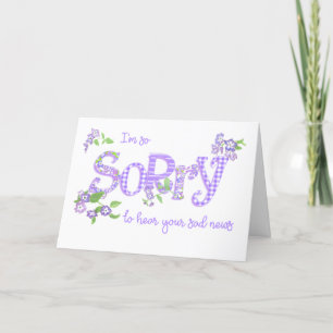 Sympathie avec Fleurs Phlox et Carte d'Art Word