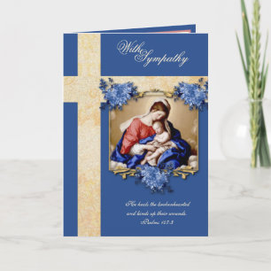 Sympathie catholique Vierge Marie Jésus Carte Flor