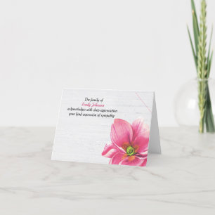 Sympathie de la fleur rose de Primrose Merci