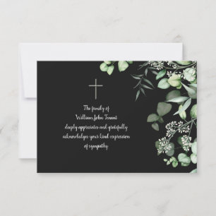 Sympathie Eucalyptus Carte de remerciements