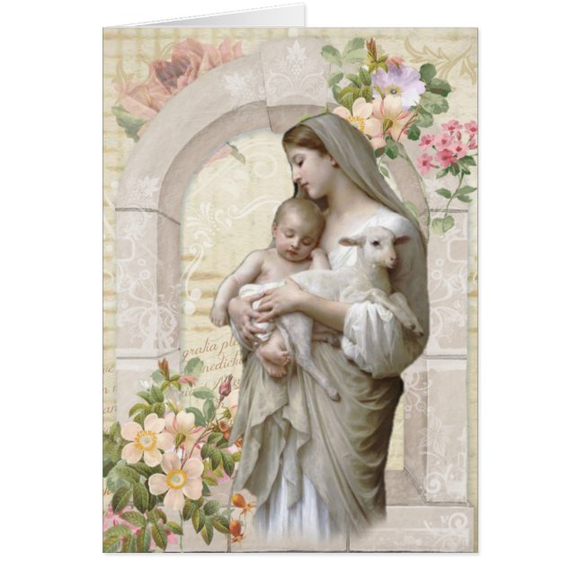 Sympathie funéraire catholique Carte Sainte Merci (Devant)