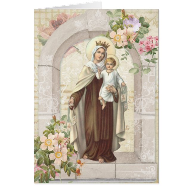 Sympathie funéraire catholique Carte Sainte Merci (Devant)