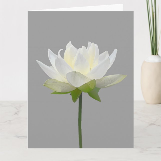 SYMPATHIE LOTUS FLOWER SIMPLE MESSAGE CARTE DE SAL (Devant)