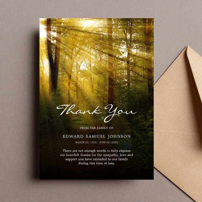 Sympathie Merci Arbres Nature (Sympathy Thank You Trees)