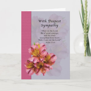 Sympathie, Mort, Fleurs d'Alstroemeria, Carte