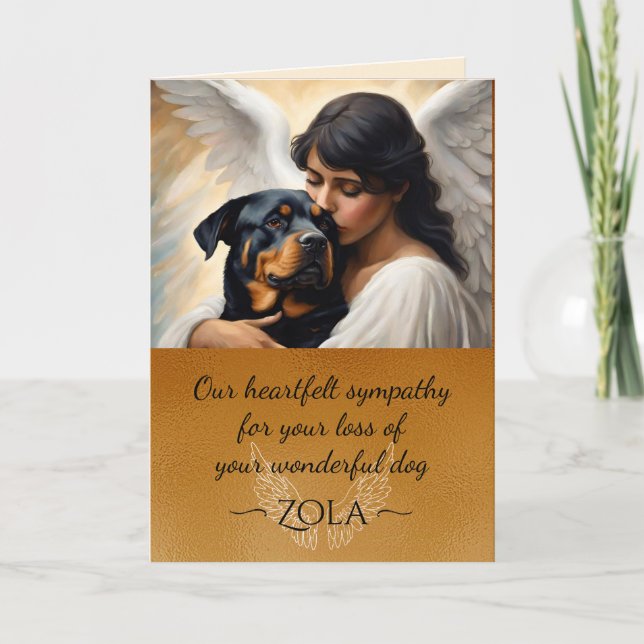 Sympathie pour la perte de la carte Rottweiler Ang (Devant)