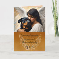 Sympathie pour la perte de la carte Rottweiler Ang
