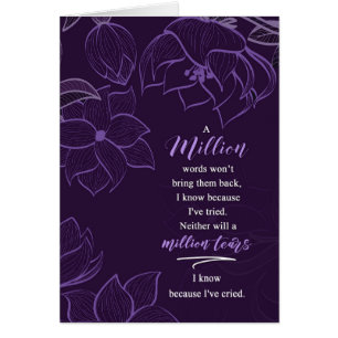 Sympathie Un million de larmes dans la plum profon