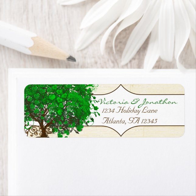 Sympathique Whimsical Emerald Green Heart Arbre fe (En situation)