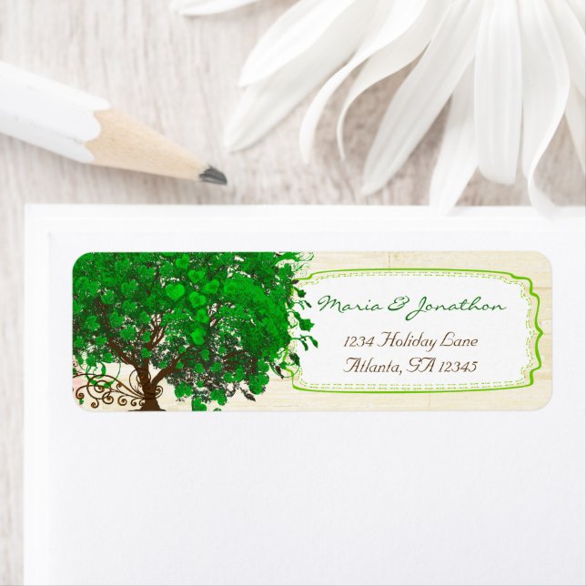 Sympathique Whimsical Emerald Green Heart Arbre fe (En situation)