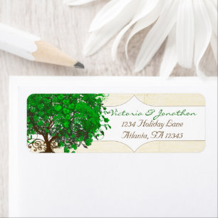 Sympathique Whimsical Emerald Green Heart Arbre fe
