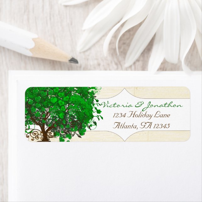 Sympathique Whimsical Emerald Green Heart Arbre fe (En situation)
