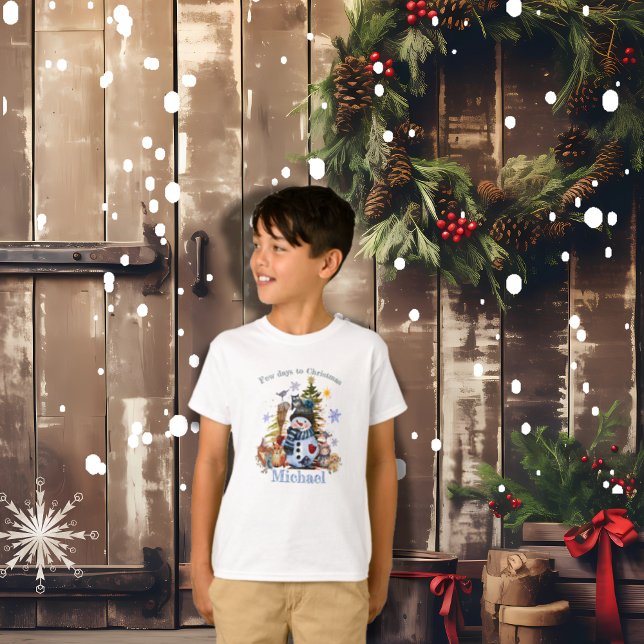Sympathiques personnages de Noël blanc T-shirt (Cute Christmas Characters white T-Shirt)