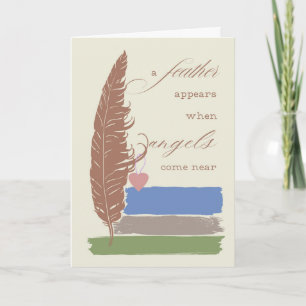 Sympathy a Feather Appears When Angels Psalm 91:4  Card