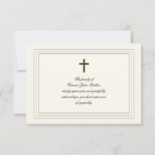 Sympathy Acknowledgement Card