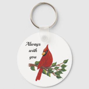 sympathy Always with you Cardinal  Keychain