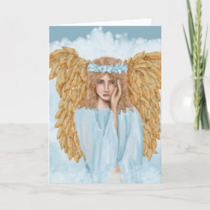 Sympathy  and Condolences Card with Angel