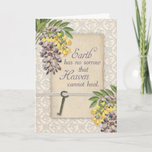 Sympathy   Antique Wisteria Floral Greeting Card