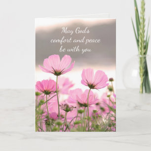 Sympathy Beautiful Cosmos Garden Flower Card