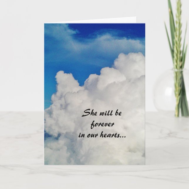 Sympathy-Blue Sky and white clouds Card (Front)