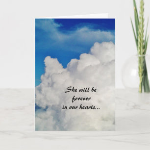 Sympathy-Blue Sky and white clouds Card