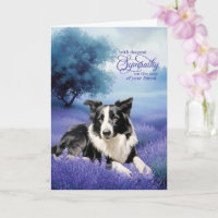 Sympathy Border Collie Dog Lavender Meadow