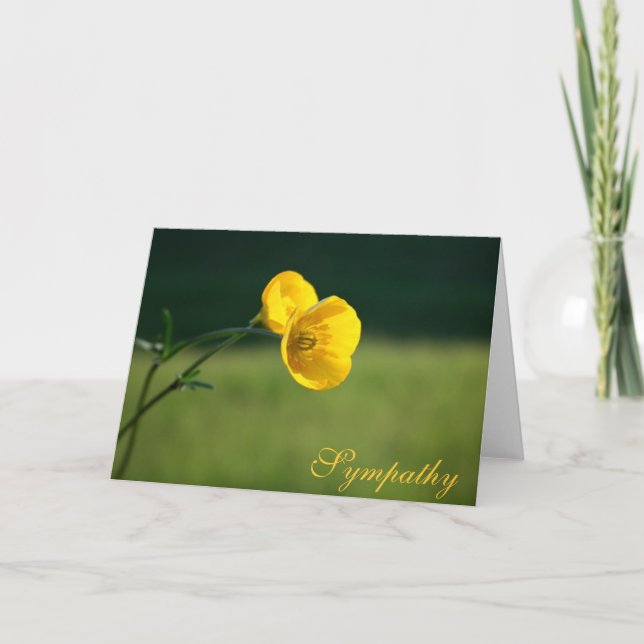 Sympathy Buttercup Design | Sorry For Your Loss Card (Front)