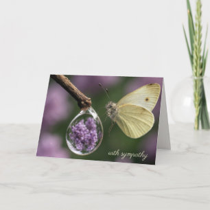 Sympathy Butterfly and Dewdrop with Lilacs Card
