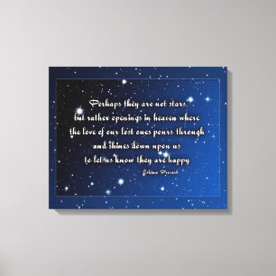 Sympathy card Eskimo proverb - stars Canvas Print