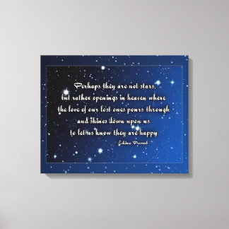 Sympathy card Eskimo proverb - stars Canvas Print