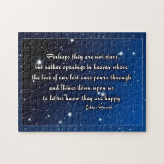 Sympathy card Eskimo proverb - stars Jigsaw Puzzle