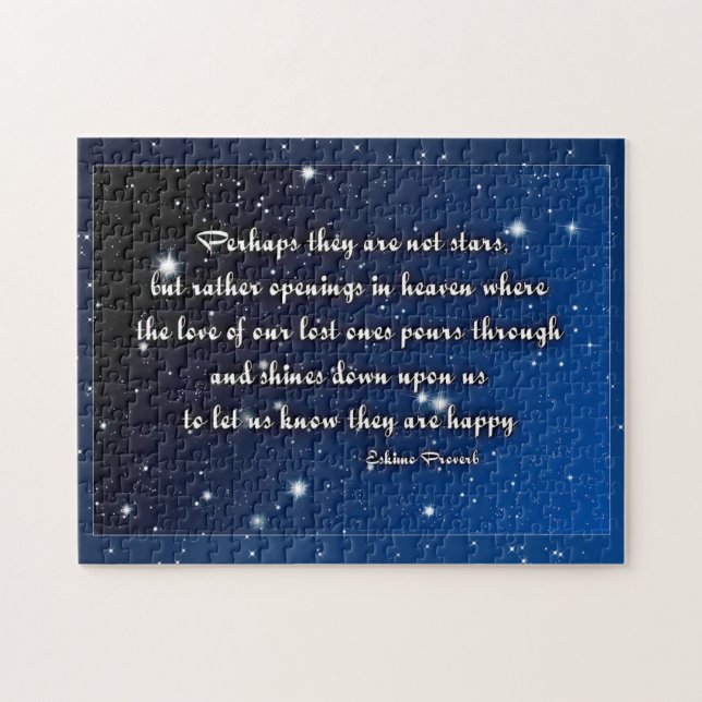 Sympathy card Eskimo proverb - stars Jigsaw Puzzle (Horizontal)