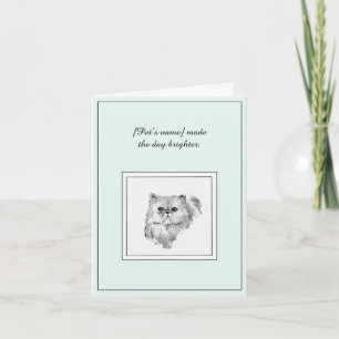 Sympathy Card for a Persian Cat