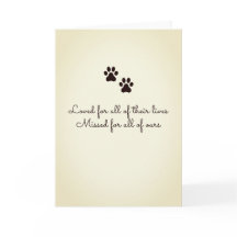 Sympathy Card for Loss of a Pet