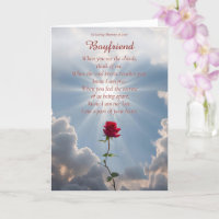 Sympathy Card for Loss of Boyfriend Red Rose