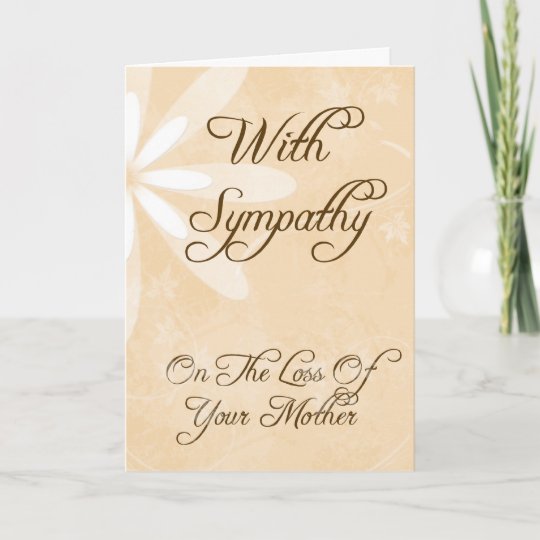 Sympathy Card for Loss of Mother Zazzle.ca