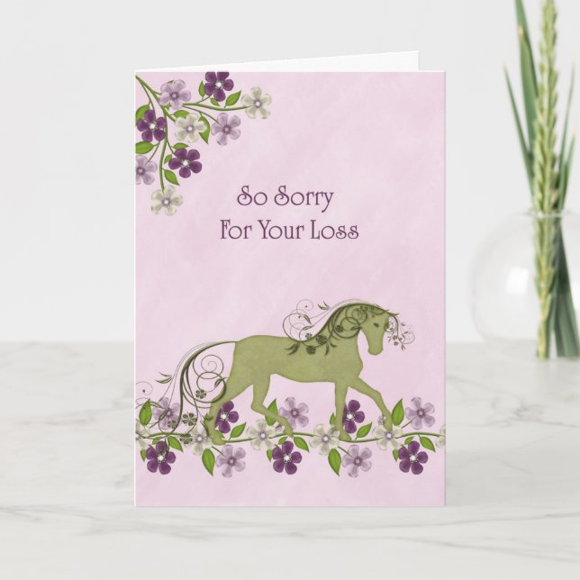 Sympathy Card for Loss of Pet Horse (Front)