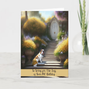 Sympathy Card for Pet Bulldog  A1 Technology